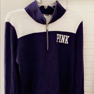 PINK half zip pullover